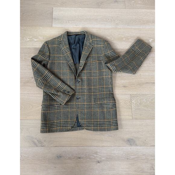 Vintage Brown and Black Plaid Blazer - Picture 3 of 8
